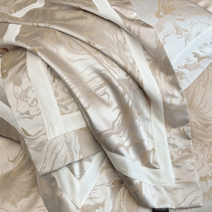 91家纺网 家纺一手货源 找家纺 2025新品床上用品高端A类100支天丝棉贡缎提花四件套全棉纯棉长绒棉夏季轻奢真丝全工艺 南溪-莉娅金