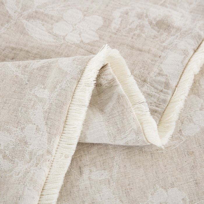 91家纺网 家纺一手货源 找家纺 鲁爱家纺供货 2025新款棉麻流苏款四件套 枫丹白露