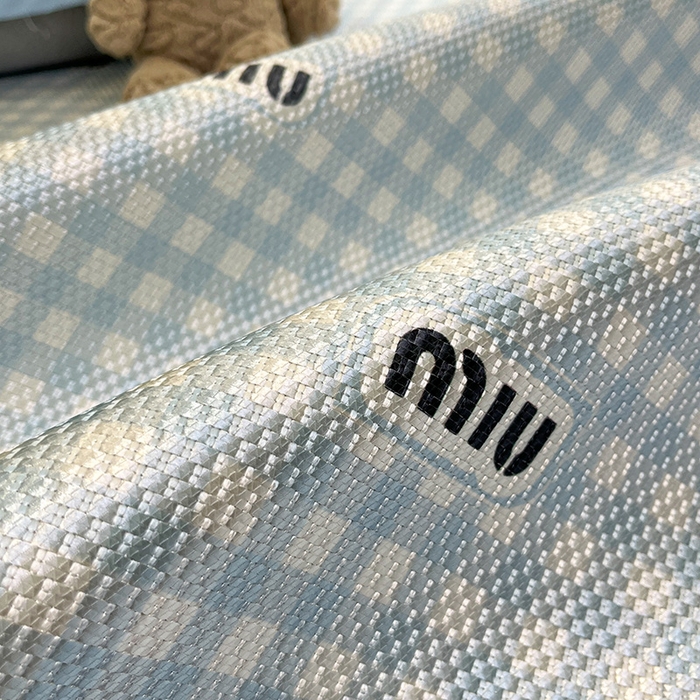 91家纺网 家纺一手货源 找家纺 布卢姆床垫2025新款A类数码印花冰藤席夏凉席--床席款 蓝miu