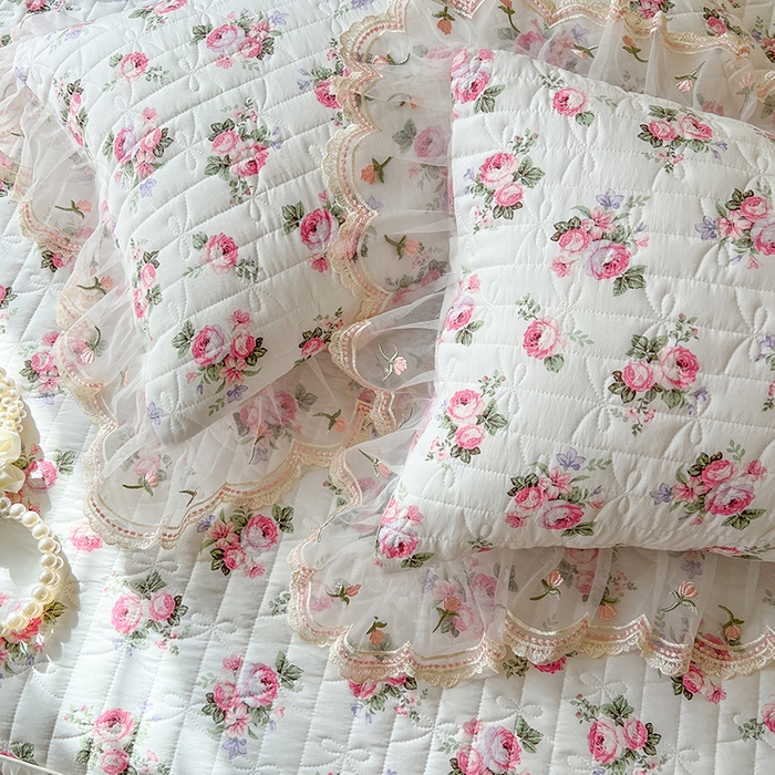 91家纺网 家纺一手货源 找家纺 麒豆豆 2025新款水洗棉印花床笠三件套 丽莎