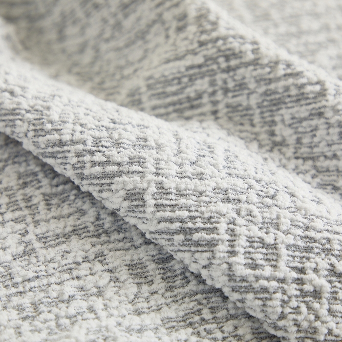 91家纺网 家纺一手货源 找家纺 丝绮鹿 2025新款竹节雪尼尔沙发套松紧款（大三人图）  月光浅灰