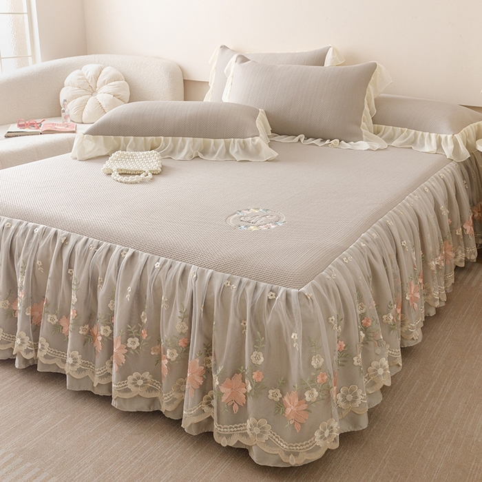 91家纺网 家纺一手货源 找家纺 好儿喜家纺  2025新款海洋丝凉感夏被四件套（此款控价所有尺寸（劵后）利润不得低于50元） 咖 