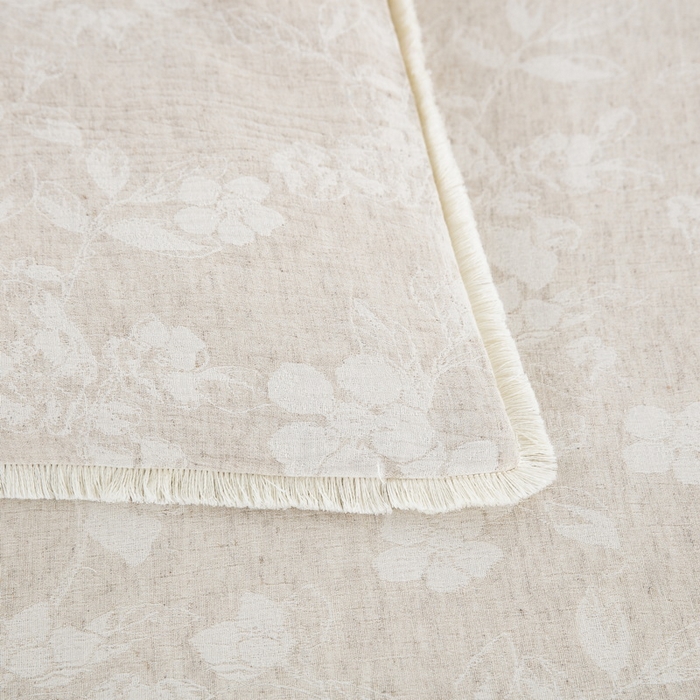 91家纺网 家纺一手货源 找家纺 鲁爱家纺供货 2025新款棉麻流苏款四件套 枫丹白露