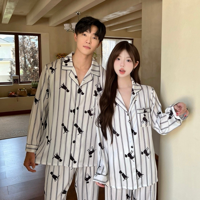 91家纺网 家纺一手货源 找家纺 （总）妍景家居生活馆  2025新款冰雪丝情侣款条纹豹子款