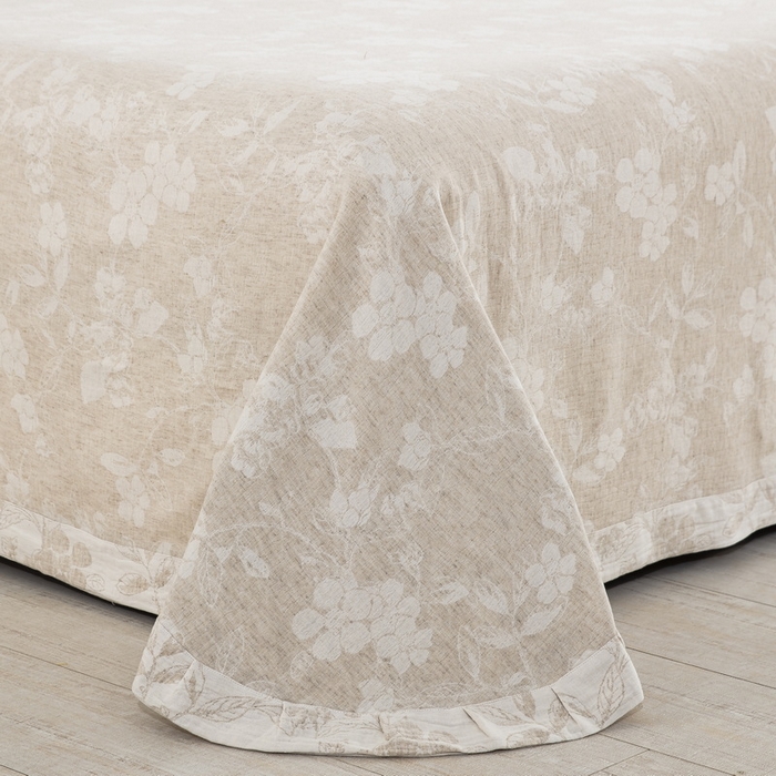 91家纺网 家纺一手货源 找家纺 鲁爱家纺供货 2025新款棉麻流苏款四件套 枫丹白露