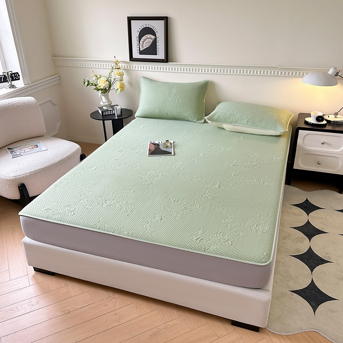 91家纺网 家纺一手货源 找家纺 布卢姆床垫2025新款A类PE乙纶冰豆豆床笠款凉席 玫瑰花园