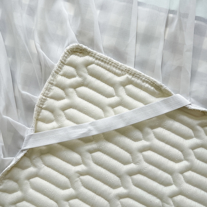 91家纺网 家纺一手货源 找家纺 慕澄2025新款小版印花床裙款乳胶凉席凉感丝夏被四件套 蓝色浪漫