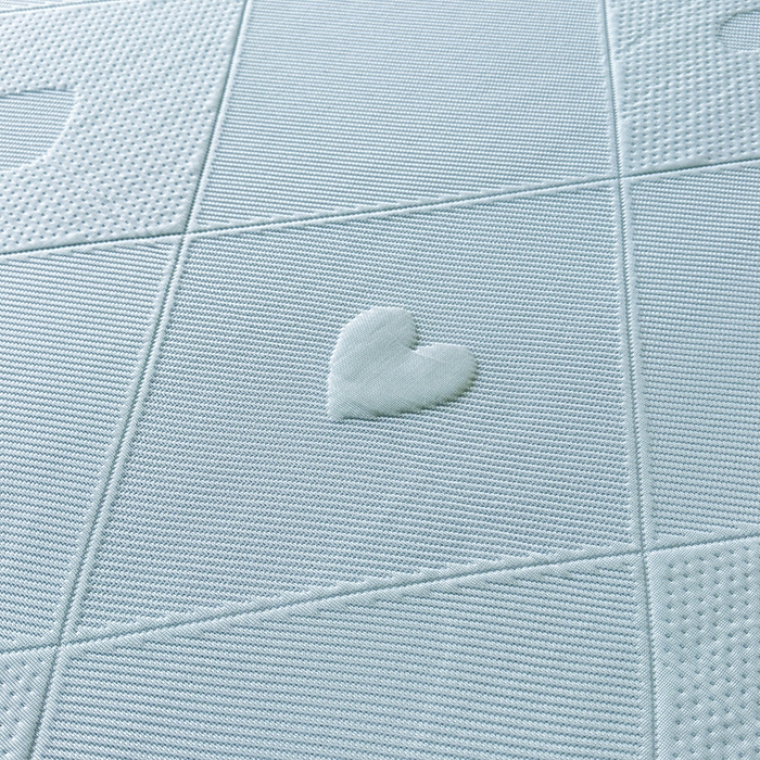 91家纺网 家纺一手货源 找家纺 布卢姆床垫2025新款A类PE乙纶冰豆豆床笠款凉席 菱格爱心