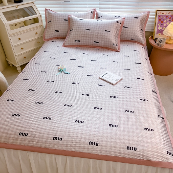 91家纺网 家纺一手货源 找家纺 （总）布卢姆床垫2025新款A类数码印花冰藤席夏凉席--床席款