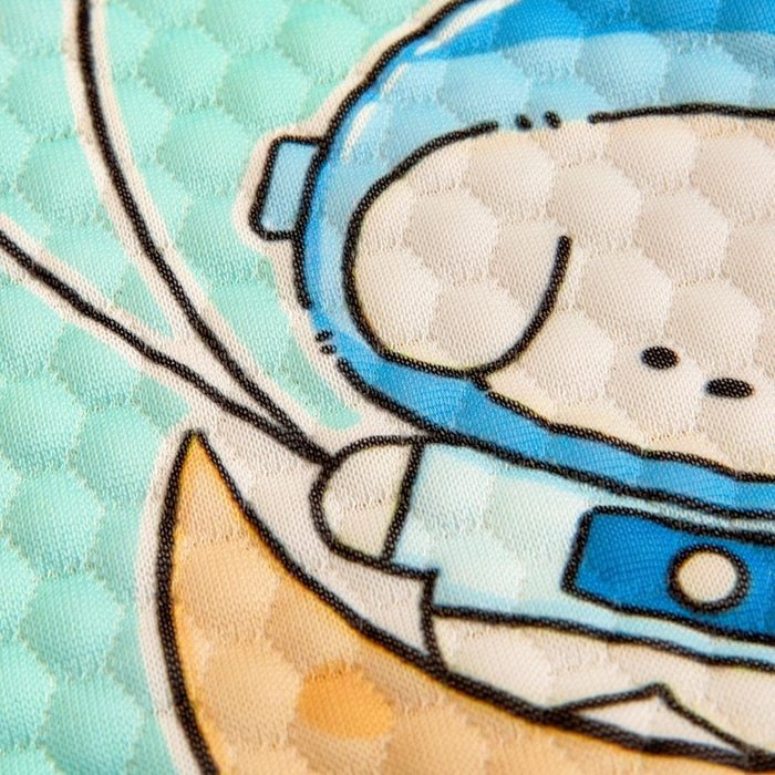 91家纺网 家纺一手货源 找家纺 富馨莱 2025新款儿童冰丝豆豆枕套 太空旅行