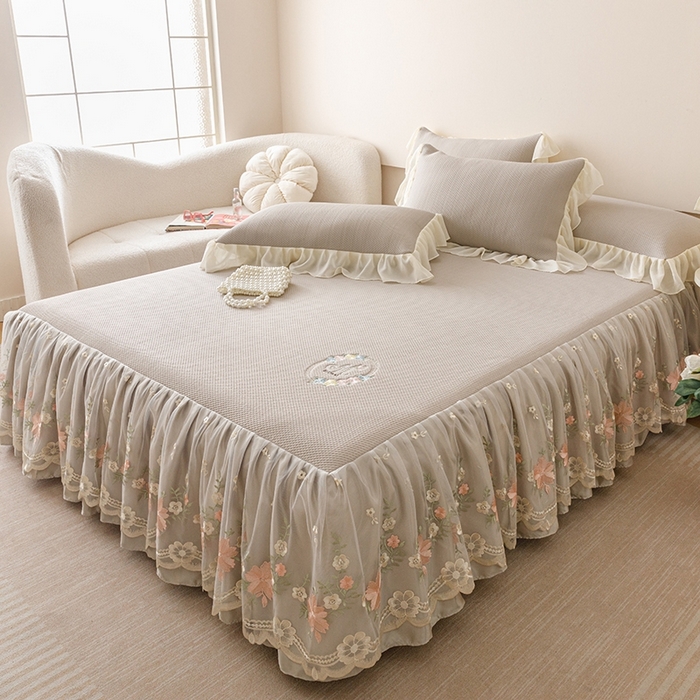 91家纺网 家纺一手货源 找家纺 好儿喜家纺  2025新款海洋丝凉感夏被四件套（此款控价所有尺寸（劵后）利润不得低于50元） 咖 