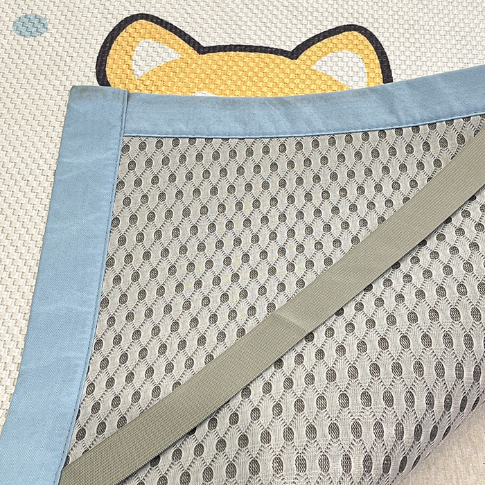 91家纺网 家纺一手货源 找家纺 布卢姆床垫2025新款A类数码印花冰藤席夏凉席--床席款 爱心柴犬