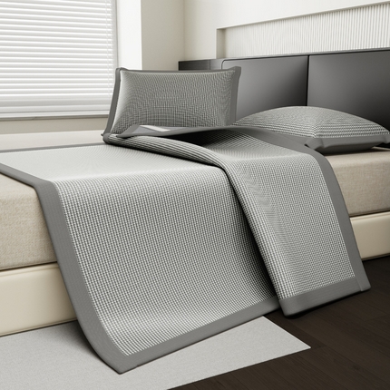 91家纺网 家纺一手货源 找家纺 （总）源舍家纺 2025新款冰丝提花千鸟格冰丝席凉席席子冰丝席凉席系列