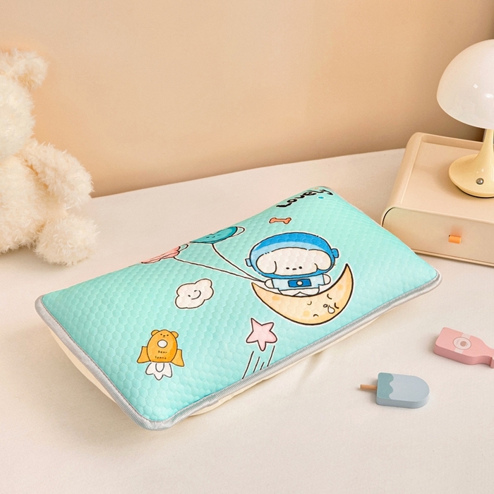 91家纺网 家纺一手货源 找家纺 富馨莱 2025新款儿童冰丝豆豆枕套 太空旅行