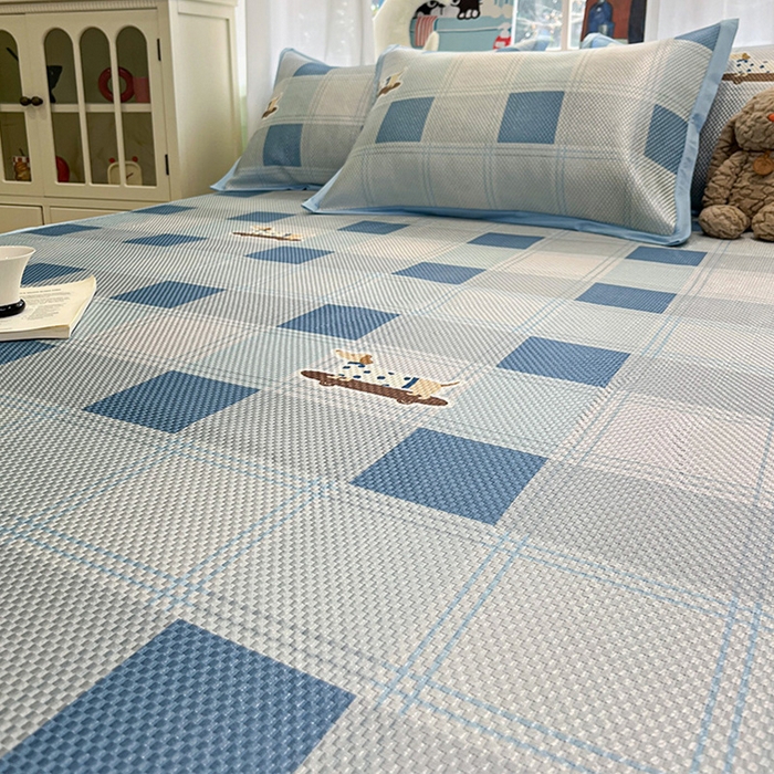 91家纺网 家纺一手货源 找家纺 布卢姆床垫2025新款A类数码印花冰藤席夏凉席--床席款 滑板腊肠狗