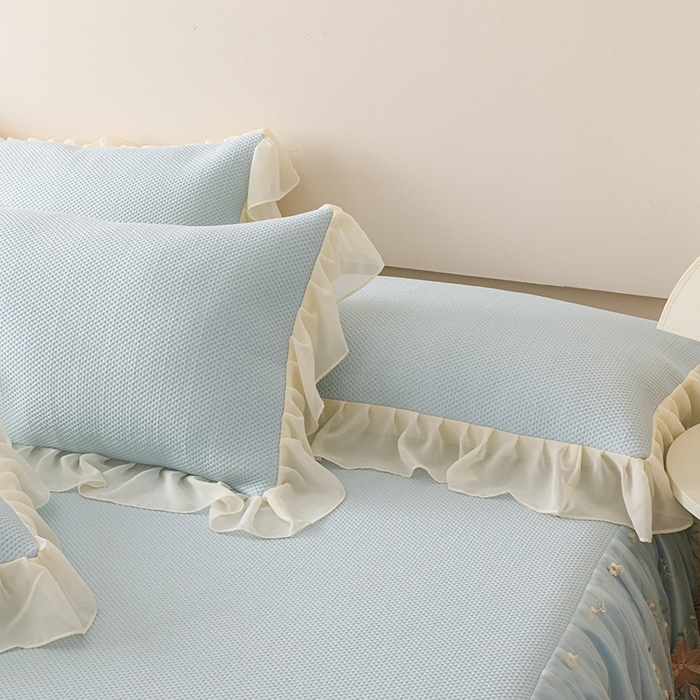 91家纺网 家纺一手货源 找家纺 好儿喜家纺  2025新款海洋丝凉感夏被四件套（此款控价所有尺寸（劵后）利润不得低于50元） 浅蓝 
