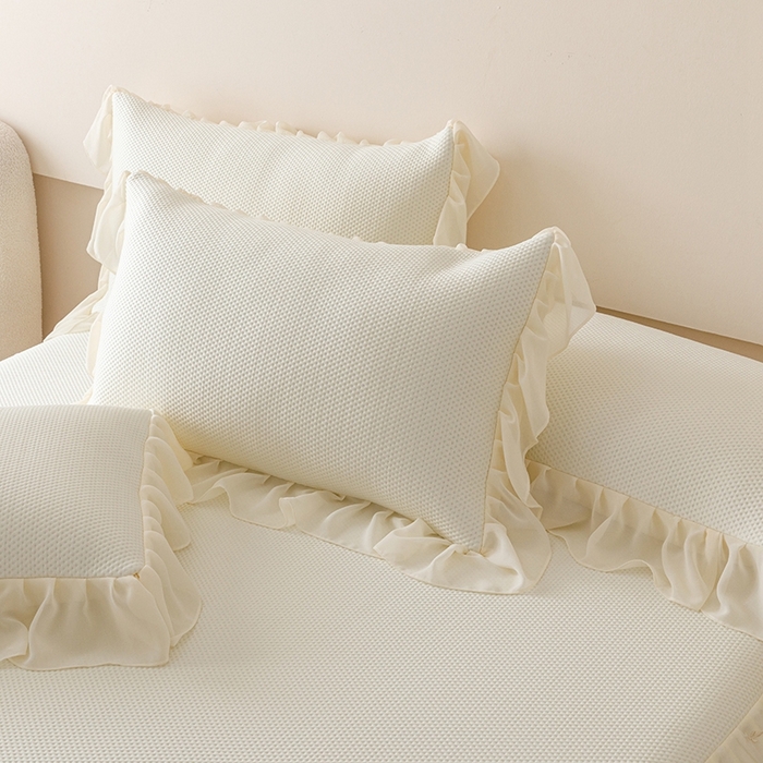 91家纺网 家纺一手货源 找家纺 好儿喜家纺  2025新款海洋丝凉感夏被四件套（此款控价所有尺寸（劵后）利润不得低于50元） 奶白