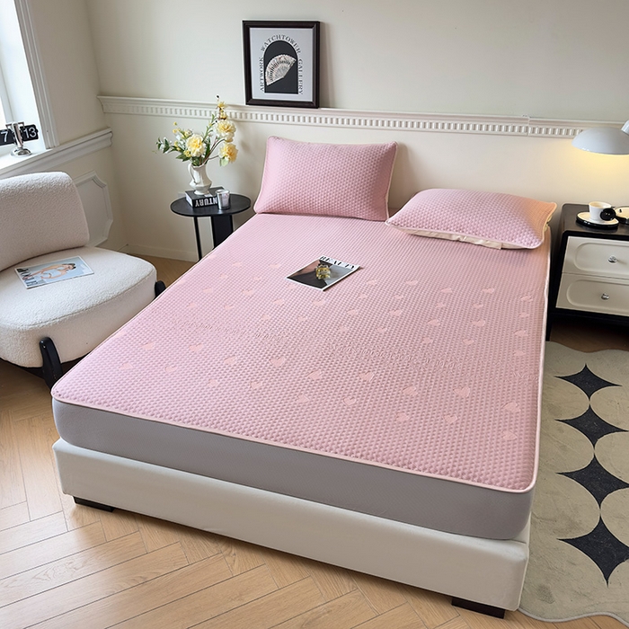 91家纺网 家纺一手货源 找家纺 （总）布卢姆床垫2025新款A类PE乙纶冰豆豆床笠款凉席