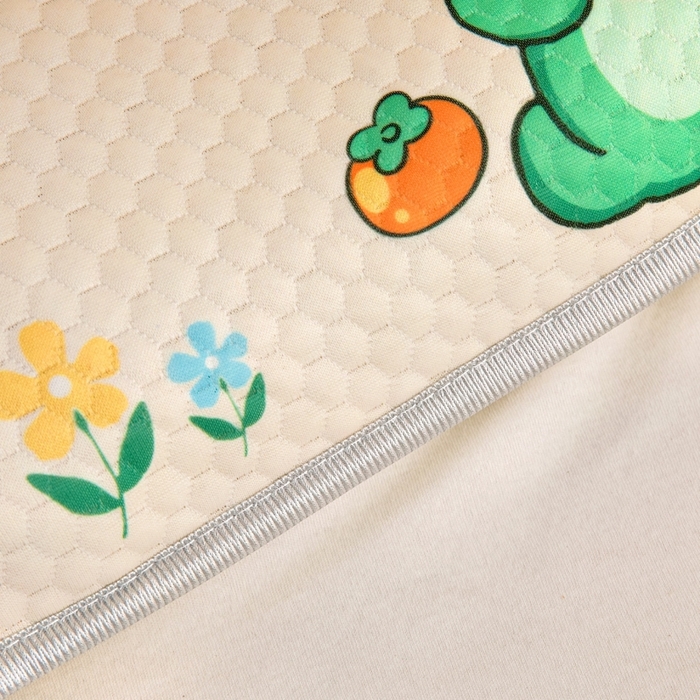 91家纺网 家纺一手货源 找家纺 富馨莱 2025新款儿童冰丝豆豆枕套 恐龙漫画