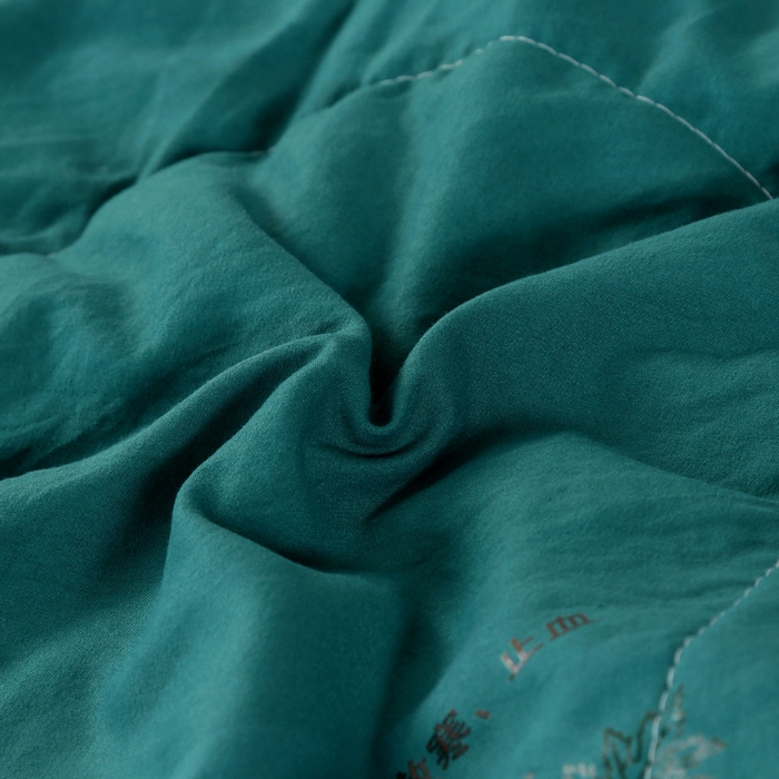 91家纺网 家纺一手货源 找家纺 妙赞2025新款水洗艾草夏被夏凉被空调被 深绿