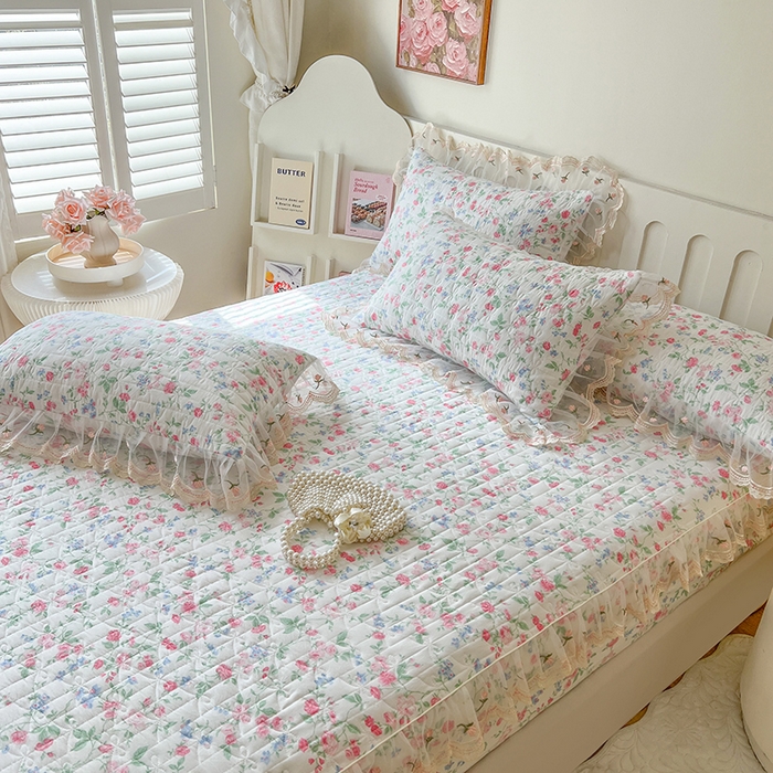 91家纺网 家纺一手货源 找家纺 （总）麒豆豆 2025新款水洗棉印花床笠三件套