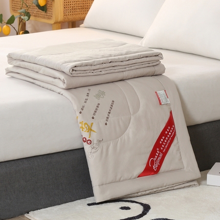 妙赞2025新款水洗艾草夏被夏凉被空调被 灰色