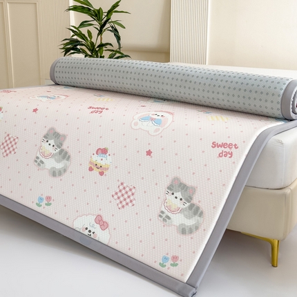 91家纺网 家纺一手货源 找家纺 （总）席世家 2025新款印花豆豆多功能地垫凉席垫