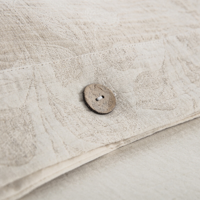 91家纺网 家纺一手货源 找家纺 鲁爱家纺供货 2025新款AB版棉麻纽扣款四件套  卷珠帘