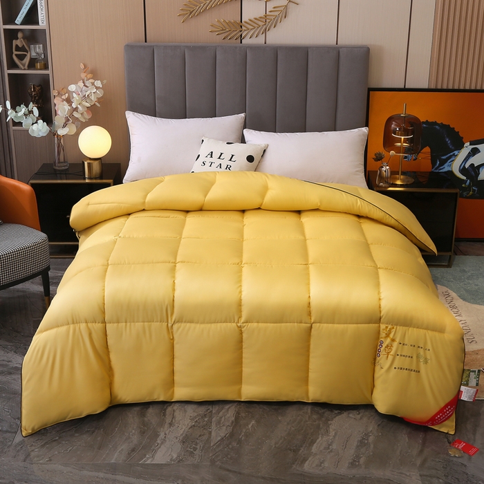 91家纺网 家纺一手货源 找家纺 妙赞2025新款水洗真丝艾草艾绒羽丝棉被被子被芯 黄色