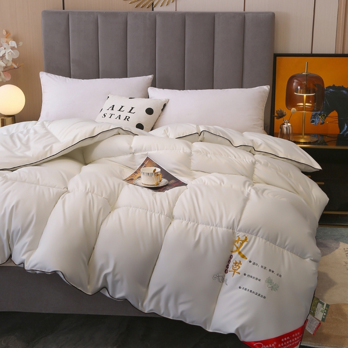 91家纺网 家纺一手货源 找家纺 （总）妙赞2025新款水洗真丝艾草艾绒羽丝棉被被子被芯