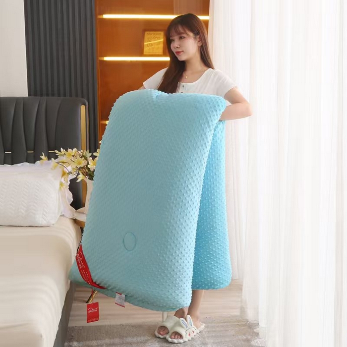 91家纺网 家纺一手货源 找家纺 妙赞2025新款5D双面绒豆豆被被子被芯 天蓝色