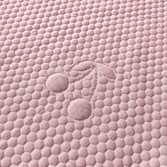 91家纺网 家纺一手货源 找家纺 布卢姆床垫2025新款A类PE乙纶冰豆豆床笠款凉席 樱桃粉