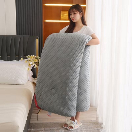 妙赞2025新款5D双面绒豆豆被被子被芯 灰色