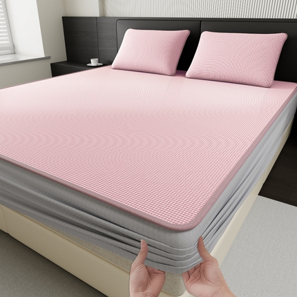 91家纺网 家纺一手货源 找家纺 （总）源舍家纺 2025新款冰丝提花千鸟格冰丝席凉席席子冰丝席凉席系列