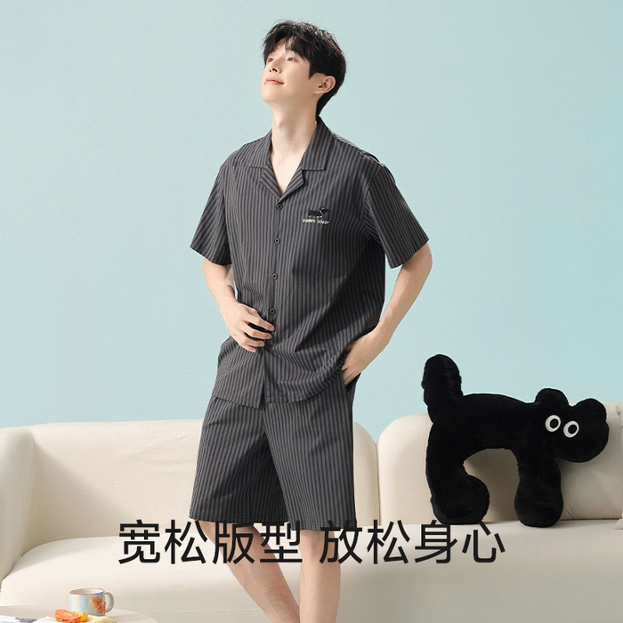 91家纺网 家纺一手货源 找家纺 （总）妍景家居生活馆2025新款翻领黑条纹小黑狗-5E5191