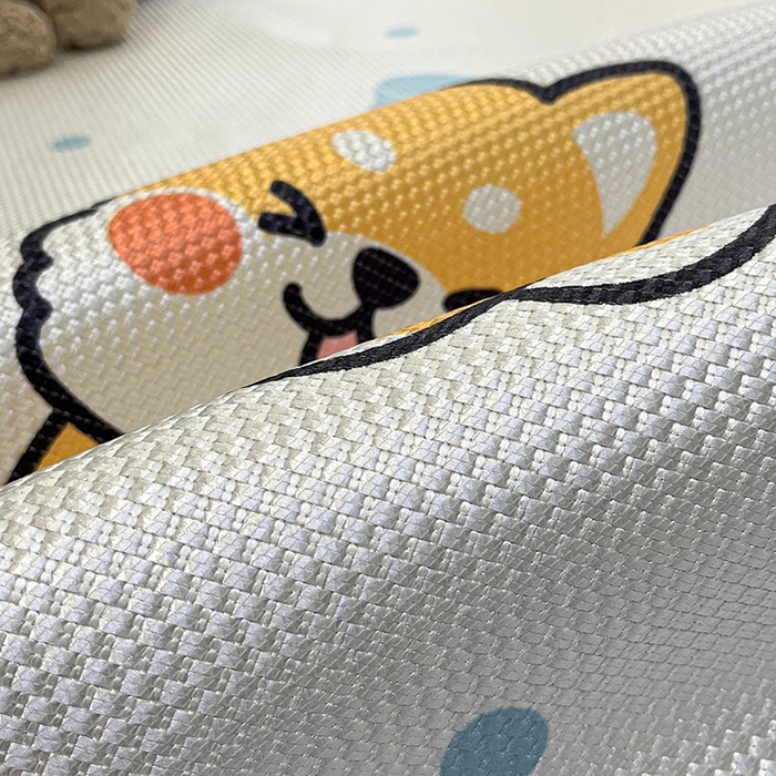 91家纺网 家纺一手货源 找家纺 布卢姆床垫2025新款A类数码印花冰藤席夏凉席--床席款 爱心柴犬