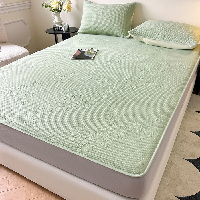 91家纺网 家纺一手货源 找家纺 布卢姆床垫2025新款A类PE乙纶冰豆豆床笠款凉席 玫瑰花园