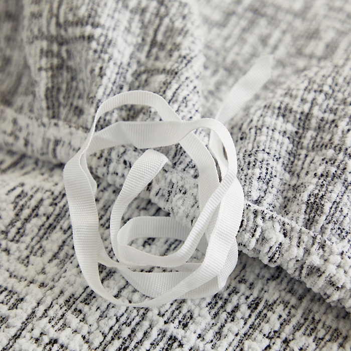 91家纺网 家纺一手货源 找家纺 丝绮鹿 2025新款竹节雪尼尔沙发套松紧款（大三人图）  深中灰