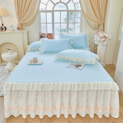 91家纺网 家纺一手货源 找家纺 （总）锦格2025年新款A类冰感凉豆豆床裙席