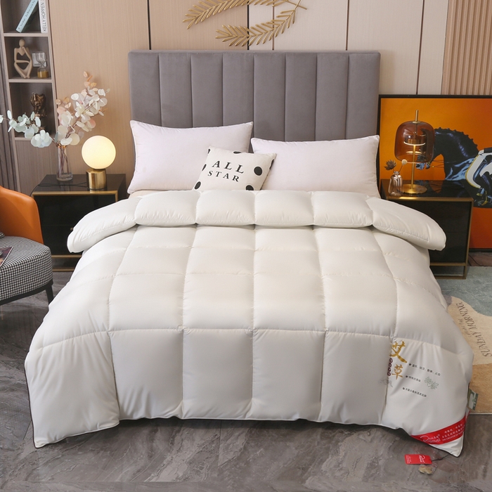 91家纺网 家纺一手货源 找家纺 （总）妙赞2025新款水洗真丝艾草艾绒羽丝棉被被子被芯