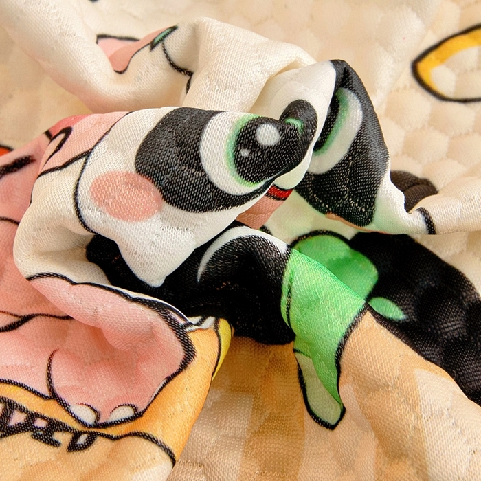 91家纺网 家纺一手货源 找家纺 富馨莱 2025新款儿童冰丝豆豆枕套 动物园