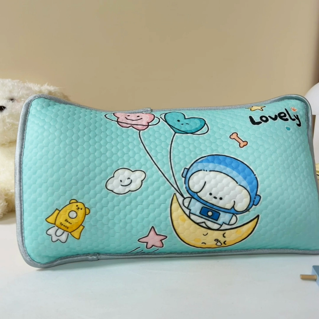 91家纺网 家纺一手货源 找家纺 富馨莱 2025新款儿童冰丝豆豆枕套 太空旅行