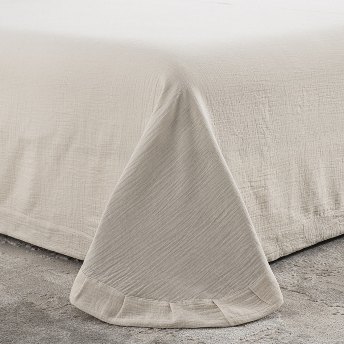 91家纺网 家纺一手货源 找家纺 鲁爱家纺供货 2025新款AB版棉麻纽扣款四件套  卷珠帘