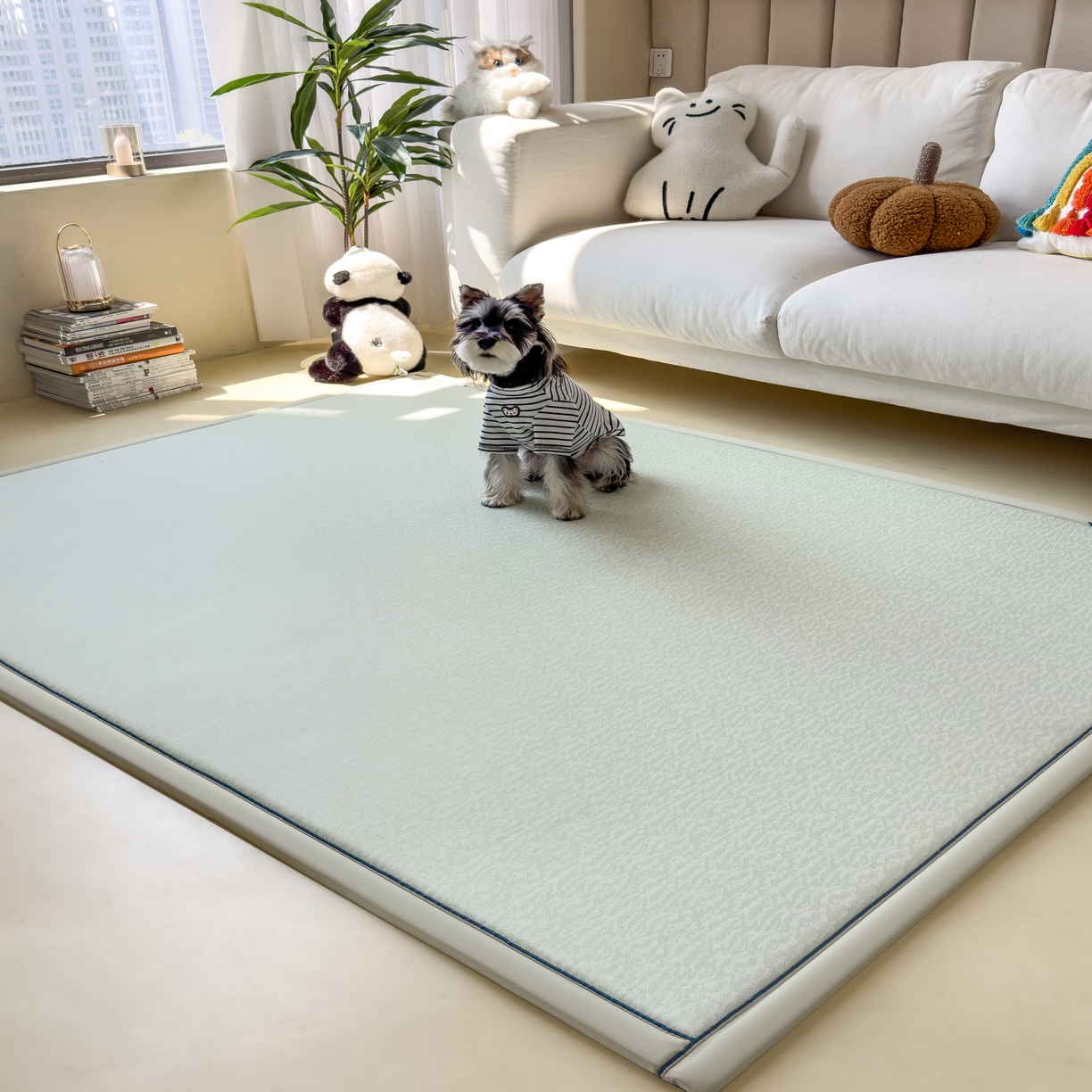 91家纺网 家纺一手货源 找家纺 席世家 2025新款凉感肌理多功能垫 肌理-绿