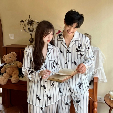 91家纺网 家纺一手货源 找家纺 （总）妍景家居生活馆  2025新款冰雪丝情侣款条纹豹子款