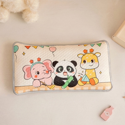 富馨莱 2025新款儿童冰丝豆豆枕套 动物园