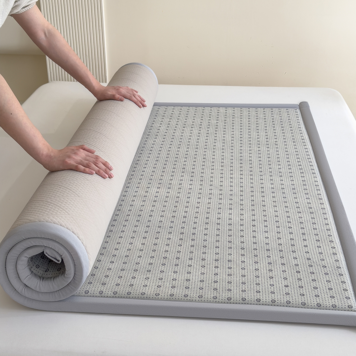 91家纺网 家纺一手货源 找家纺 席世家 2025新款凉感豆豆多功能垫 波洛格-米