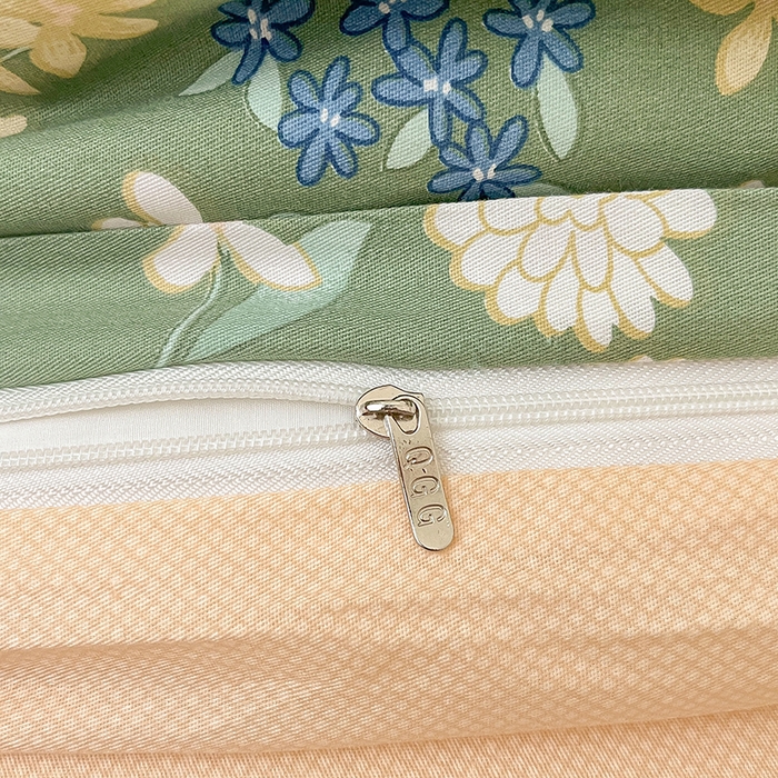 91家纺网 家纺一手货源 找家纺 琪格格 2025春夏新款全棉纯棉40S13372小清新四件套 闲庭花开