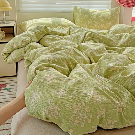 91家纺网 家纺一手货源 找家纺 （总）名品家纺 2025新款云感皱皱双层纱四件套