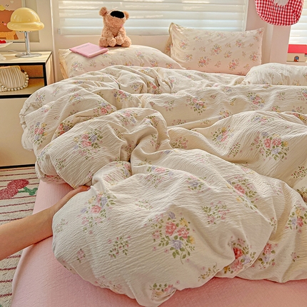 91家纺网 家纺一手货源 找家纺 （总）名品家纺 2025新款云感皱皱双层纱四件套